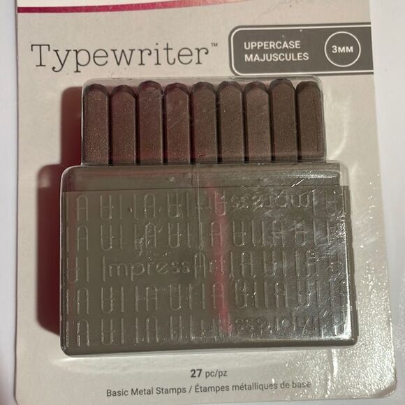 ImpressArt Typewriter Font 27-Piece Uppercase 3mm Basic Metal Stamp Set Letters - Picture 3 of 3